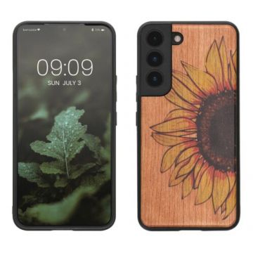 Husa kwmobile pentru Samsung Galaxy S22, Lemn, Multicolor, 58306.05