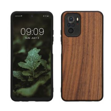 Husa kwmobile pentru Xiaomi Poco M5s, Lemn, Maro, 60144.18