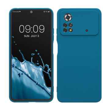 Husa kwmobile pentru Xiaomi Poco X4 Pro 5G, Silicon, Albastru, 59759.224