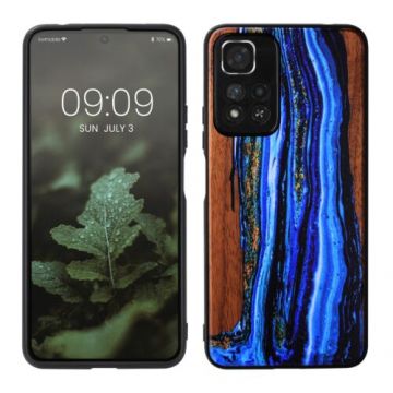 Husa kwmobile pentru Xiaomi Redmi Note 11 Pro Plus 5G, Lemn, Multicolor, 58100.09