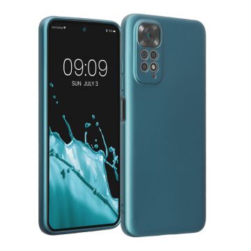 Husa kwmobile pentru Xiaomi Redmi Note 11/Redmi Note 11S, Silicon, Albastru, 58651.251