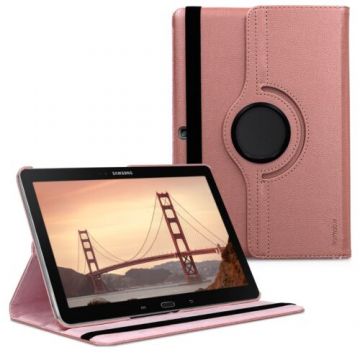 Book Cover kwmobile pentru Samsung Galaxy Note 10.1 (2014), Piele ecologica, Roz, 15964.81