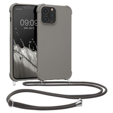 Bumper kwmobile pentru Apple iPhone 13 Pro Max, Silicon, Gri, 55977.43