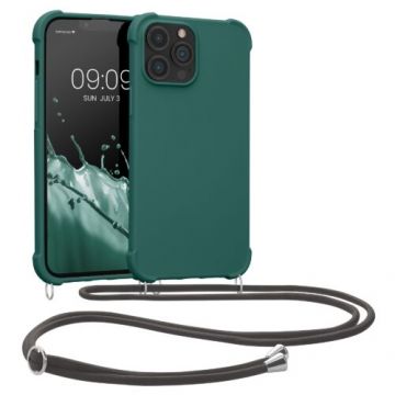 Bumper kwmobile pentru Apple iPhone 13 Pro Max, Silicon, Verde, 55977.78