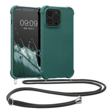 Bumper kwmobile pentru Apple iPhone 13 Pro, Silicon, Verde, 55964.78