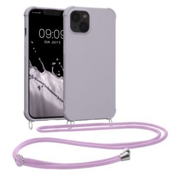 Bumper kwmobile pentru Apple iPhone 13, Silicon, Mov, 55950.192