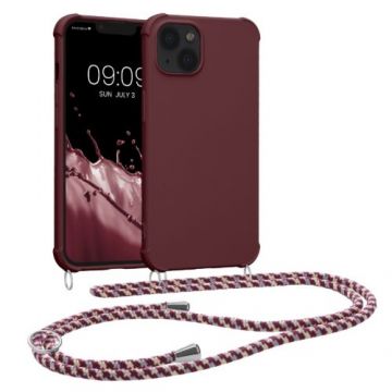 Bumper kwmobile pentru Apple iPhone 13, Silicon, Visiniu, 55950.187