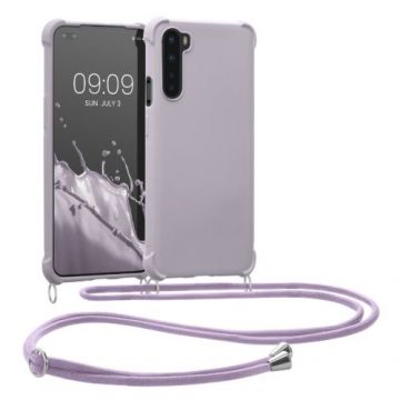 Bumper kwmobile pentru OnePlus Nord, Silicon, Mov, 55677.192