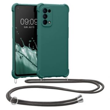 Bumper kwmobile pentru OPPO Find X3 Lite, Silicon, Verde, 58584.78