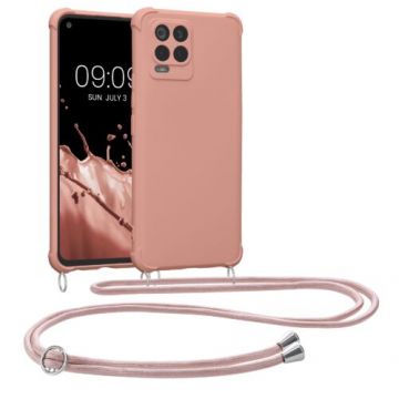 Bumper kwmobile pentru Realme 8 (2021)/8 Pro (2021), Silicon, Roz, 59653.154