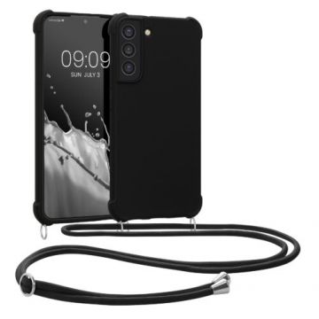 Bumper kwmobile pentru Samsung Galaxy S22 Plus, Silicon, Negru, 59952.01