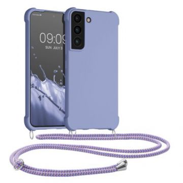 Bumper kwmobile pentru Samsung Galaxy S22, Silicon, Mov, 59951.108