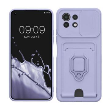 Bumper kwmobile pentru Xiaomi 11 Lite 5G NE/Mi 11 Lite 5G, Silicon, Mov, 57718.108