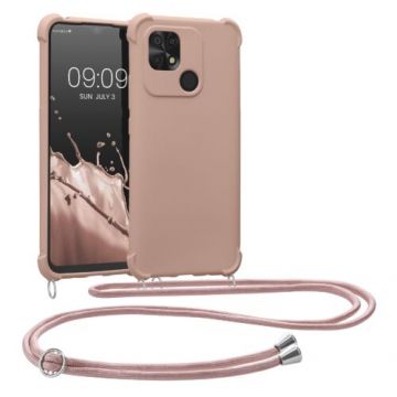 Bumper kwmobile pentru Xiaomi Redmi 10C, Silicon, Roz, 59233.225