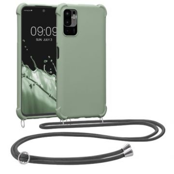 Bumper kwmobile pentru Xiaomi Redmi Note 10 5G, Silicon, Verde, 59145.172