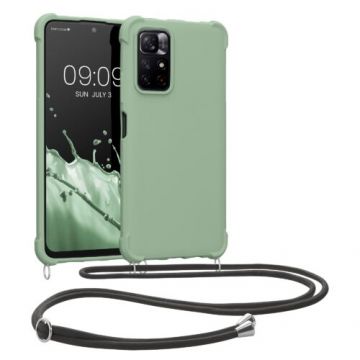 Bumper kwmobile pentru Xiaomi Redmi Note 11S 5G/Poco M4 Pro 5G, Silicon, Verde, 58092.172