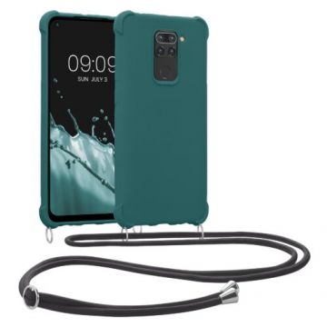 Bumper kwmobile pentru Xiaomi Redmi Note 9, Silicon, Verde, 53147.78