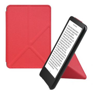 Husa kwmobile pentru Amazon Kindle (2022), Piele ecologica, Rosu, 59997.09