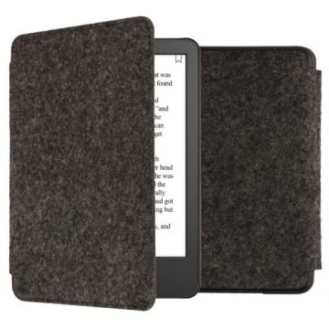 Husa kwmobile pentru Amazon Kindle (2022), Textil, Gri, 59995.19