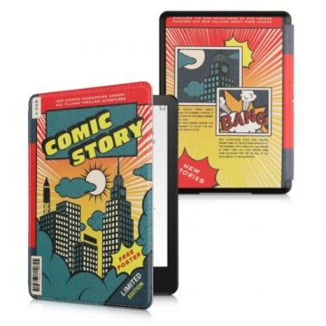 Husa kwmobile pentru Amazon Kindle Paperwhite 11, Piele ecologica, Multicolor, 57810.08