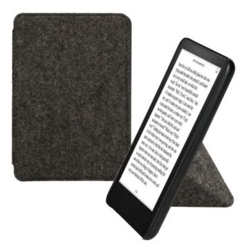 Husa kwmobile pentru Amazon Kindle Paperwhite 11, Textil, Gri, 60004.19