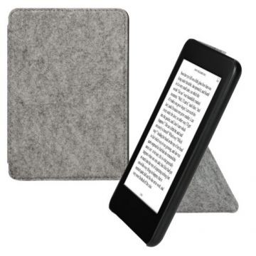 Husa kwmobile pentru Amazon Kindle Paperwhite 11, Textil, Gri, 60004.25