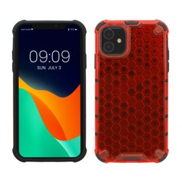 Husa kwmobile pentru Apple iPhone 11, Plastic, Rosu/Transparent, 60269.09