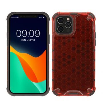 Husa kwmobile pentru Apple iPhone 12/iPhone 12 Pro, Plastic, Rosu/Transparent, 60267.09