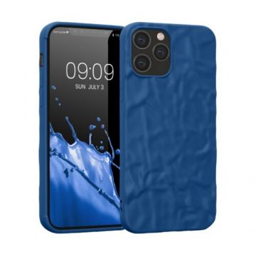 Husa kwmobile pentru Apple iPhone 12/iPhone 12 Pro, Silicon, Albastru, 59837.17