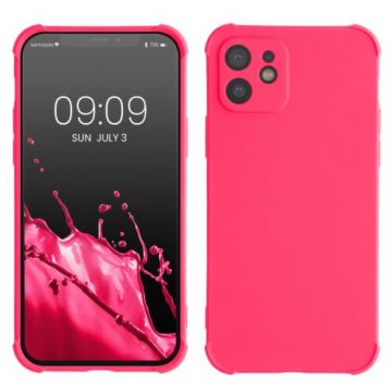 Husa kwmobile pentru Apple iPhone 12, Silicon, Roz, 60226.77
