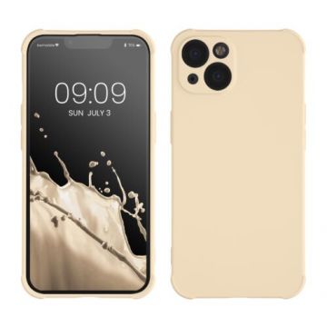 Husa kwmobile pentru Apple iPhone 13/iPhone 14, Silicon, Crem, 60223.16
