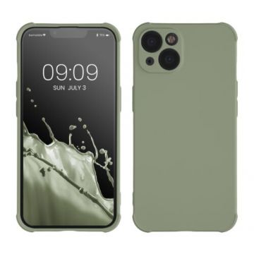 Husa kwmobile pentru Apple iPhone 13/iPhone 14, Silicon, Verde, 60223.172