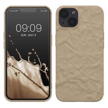 Husa kwmobile pentru Apple iPhone 13, Silicon, Crem, 59836.16