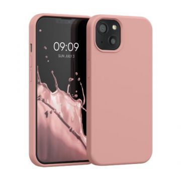 Husa kwmobile pentru Apple iPhone 13, Silicon, Roz, 55878.156