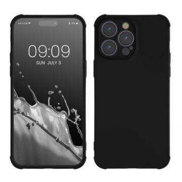Husa kwmobile pentru Apple iPhone 14 Pro Max, Silicon, Negru, 60222.47