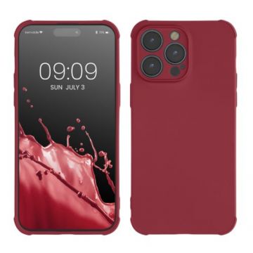 Husa kwmobile pentru Apple iPhone 14 Pro Max, Silicon, Visiniu, 60222.209