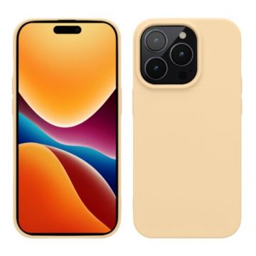 Husa kwmobile pentru Apple iPhone 14 Pro, Silicon, Crem, 59077.125