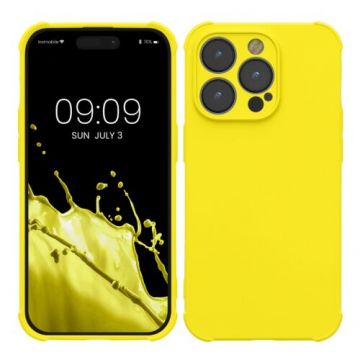 Husa kwmobile pentru Apple iPhone 14 Pro, Silicon, Galben, 60221.149