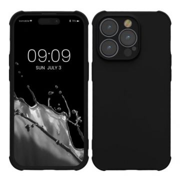 Husa kwmobile pentru Apple iPhone 14 Pro, Silicon, Negru, 60221.47