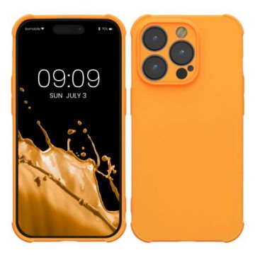 Husa kwmobile pentru Apple iPhone 14 Pro, Silicon, Portocaliu, 60221.150