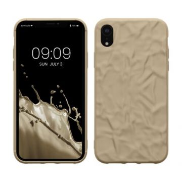 Husa kwmobile pentru Apple iPhone XR, Silicon, Crem, 59839.16