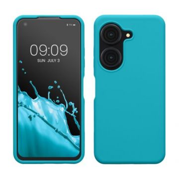 Husa kwmobile pentru Asus Zenfone 9, Silicon, Albastru, 59889.205