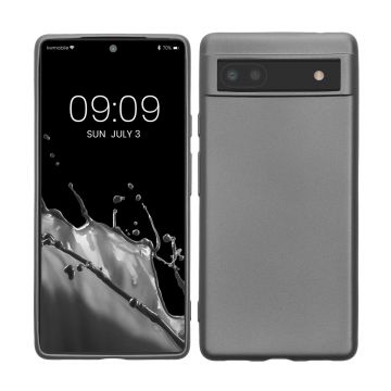 Husa kwmobile pentru Google Pixel 6a, Silicon, Gri, 57960.232