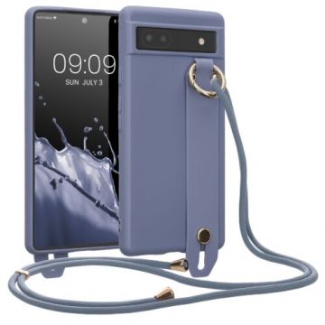 Husa kwmobile pentru Google Pixel 6a, Silicon, Mov, 59890.130