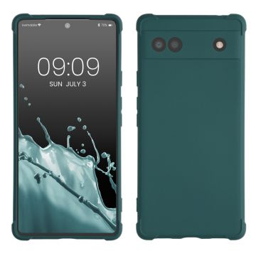 Husa kwmobile pentru Google Pixel 6a, Silicon, Verde, 60163.57