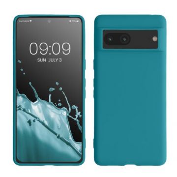 Husa kwmobile pentru Google Pixel 7, Silicon, Albastru, 59399.57