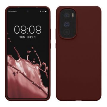 Husa kwmobile pentru Motorola Edge 30, Silicon, Visiniu, 58537.190