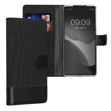 Husa kwmobile pentru Motorola Edge 30 Ultra, Textil, Negru, 60073.73