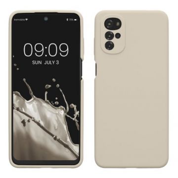 Husa kwmobile pentru Motorola Moto G22, Silicon, Crem, 58207.16