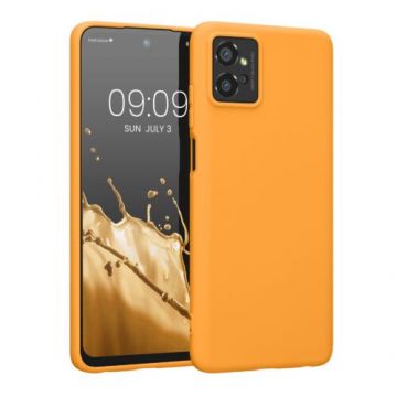 Husa kwmobile pentru Motorola Moto G42, Silicon, Portocaliu, 59628.150